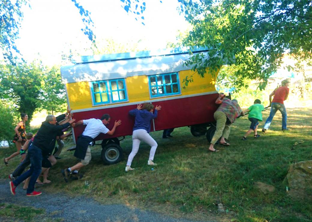 Installation d'une roulotte
