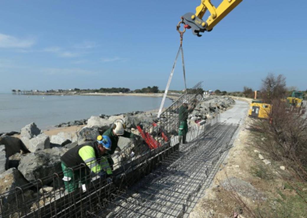Travaux du programme d'action de prévention contre les inondations à Angoulins