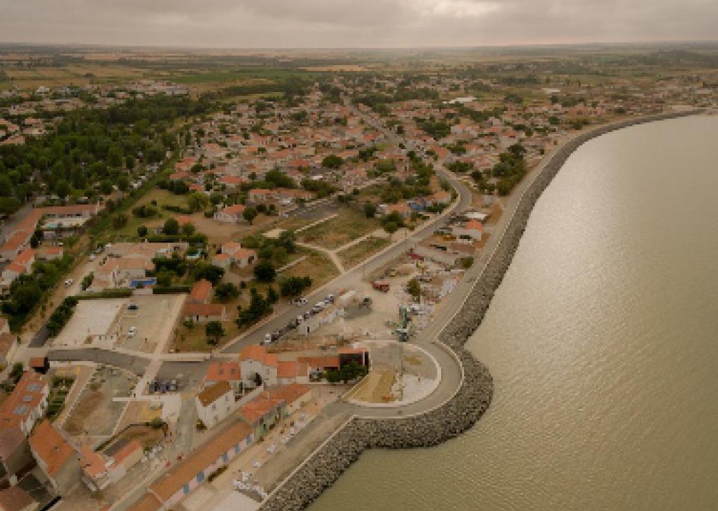 La nouvelle rotonde à la jonction des communes d'Yves et de Châtelaillon-Plage