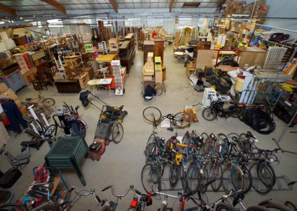 Ecocyclerie dans une ancienne usine à chaussures