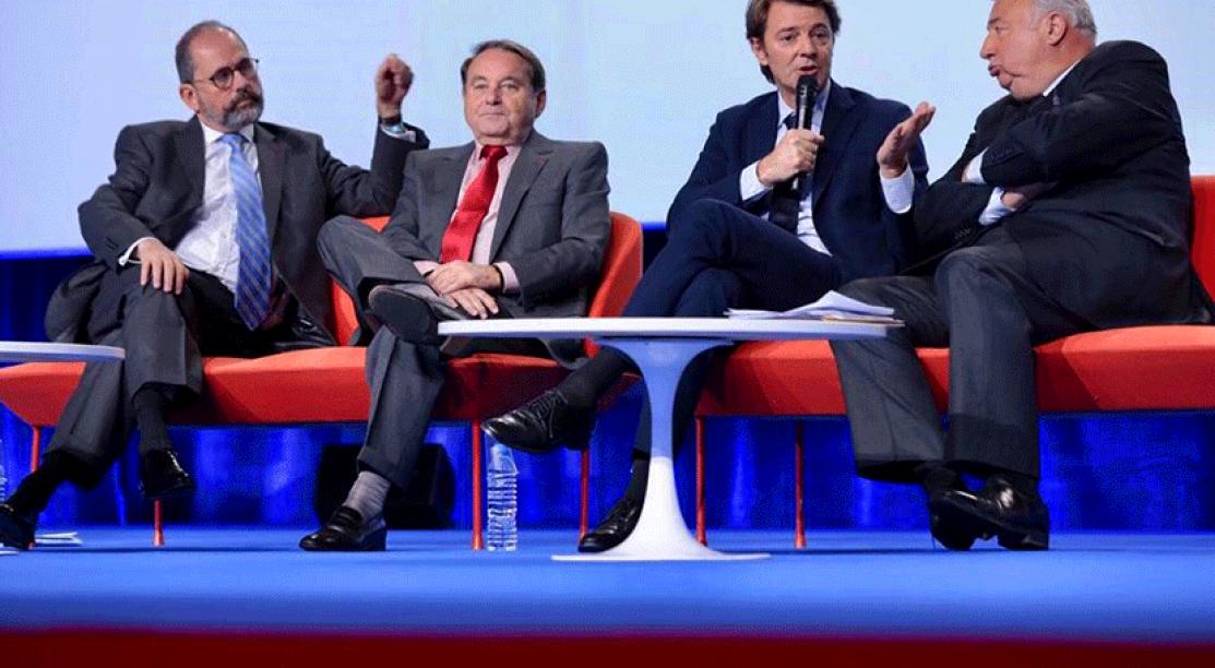 Ph. Laurent, A. Laignel, F. Baroin et G. Larcher le 21 novembre au congrès des maires