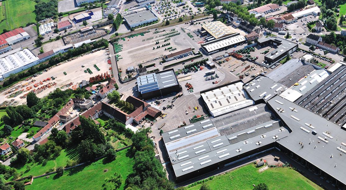 vue aérienne d'une zone d'activité 