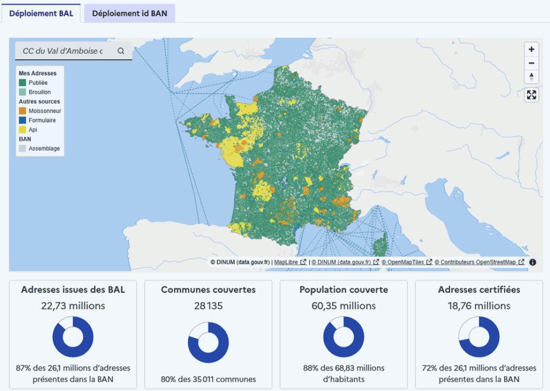carte état du déploiement