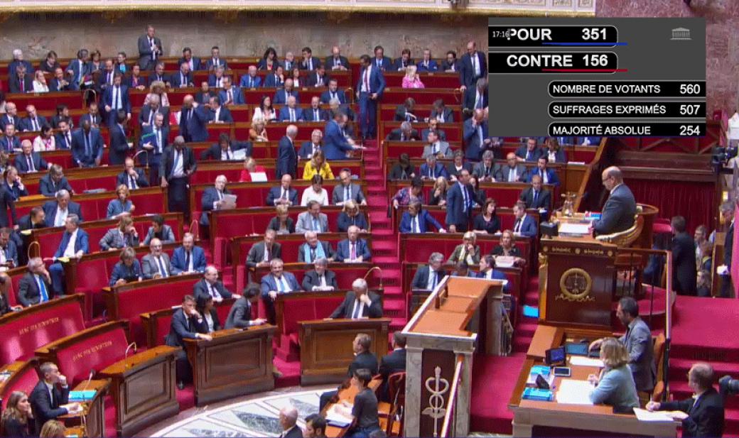 le vote du texte à l'Assemblée