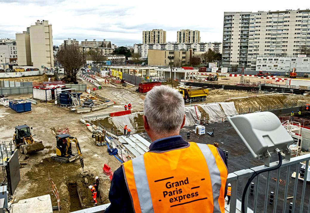 Chantier de la future gare Grand Paris Express de Bagneux