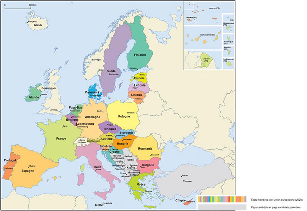 Carte de l' Europe 2020