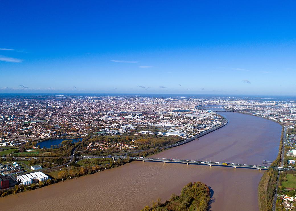 vue aérienne de bordeaux