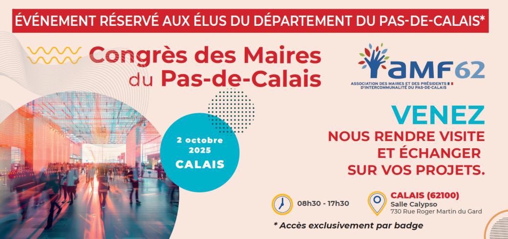 Bannière d'illustration du Congrès des Maires du Pas-de-Calais