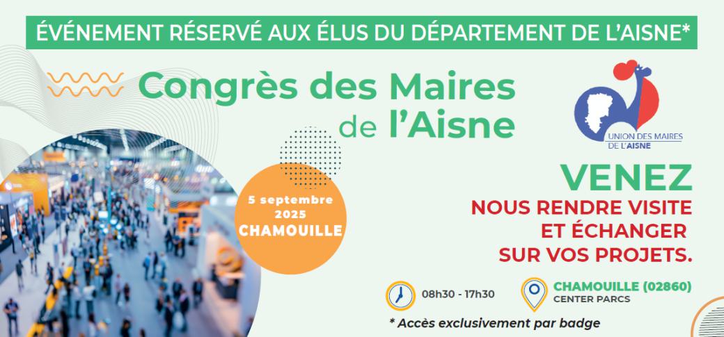 Bannière d'illustration du congrès des maires de l'Aisne
