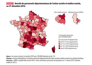 Densité de personnels départementaux de l'action sociale et médico-sociale