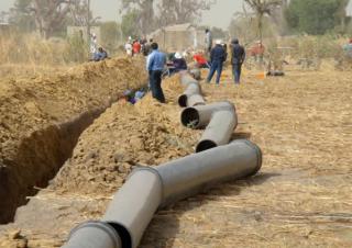 Réseau d'assainissement au Sénégal