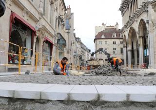 Travaux réalisés actuellement dans le centre-ville de Dijon