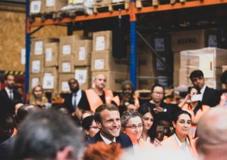 Macron et Pénicaud à Bonneuil