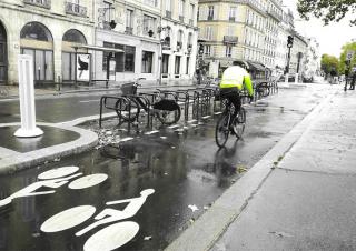 cyclistes, piste cyclable