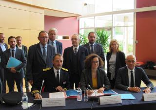 Signature du projet de développement territorial qui accompagnera l’implantation du centre Cigéo,  lors du comité de haut niveau présidé par Mme Wargon, secrétaire d’État auprès de la ministre de la Transition écologique et solidaire