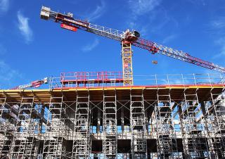 chantier, grue