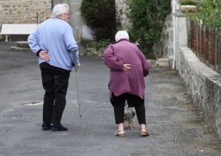 personne âgée, vieux, couple personnes âgées, 