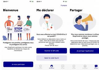 Capture d'écran de l'application Stop Covid 