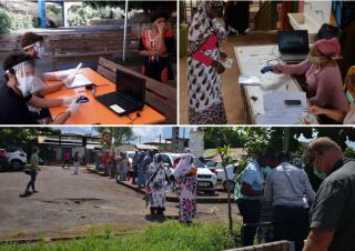 Distribution de colis/bons alimentaires à Mayotte