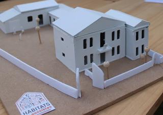 Maquette représentant la maison partagée, après travaux