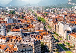 vue aérienne de Grenoble 