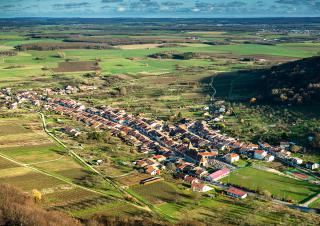 vue aérienne d'un village 