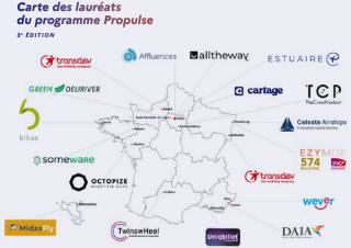 Carte des lauréats