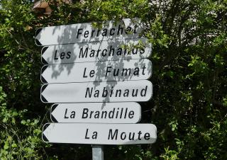 panneaux de lieux dits