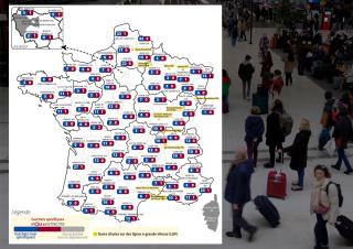 carte des guichets intercités et Inoui 