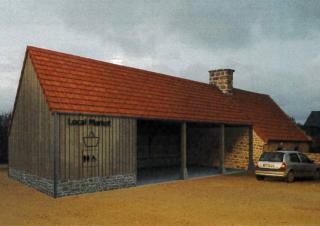 Photo d'un bâtiment ouvert sur un côté