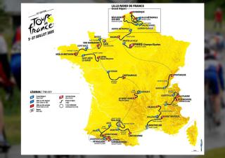 carte du tour de France 2025 