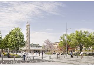Visuel du projet – perspective depuis la rue de la Laitière-normande