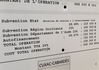 panneau de subvention 