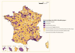 carte nature jusridique des EPCI à fiscalité propre