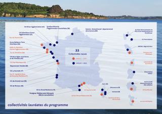 carte des collectivités lauréates