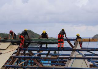 reconstruction d'une école à Mayotte