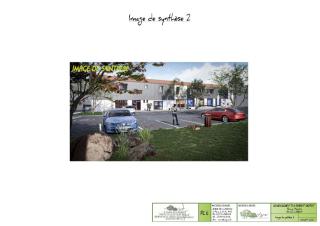 Image de synthèse type perspective d'architecte d'un bâtiment neuf