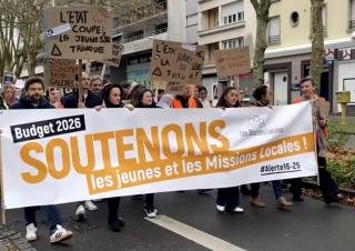 manifestation mission locale de Lorient  en rapport avec le plf 2026 