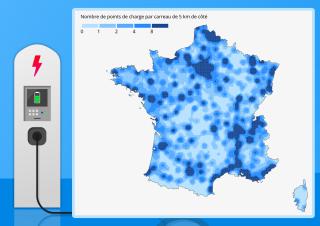 Carte du nombre de points de charge