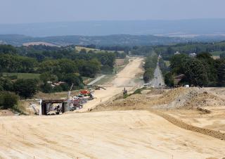 Chantier de l'autoroute A 69 en août 2025 