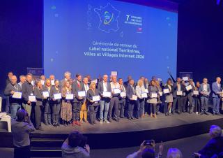 Céremnie de remise du label villes et villages internet 