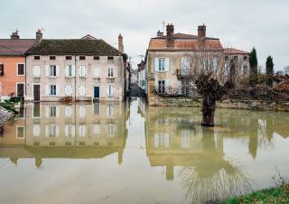 une rue inondée