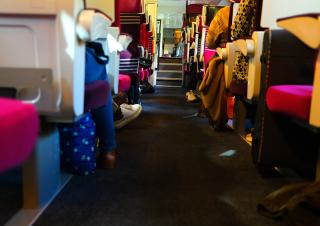 allée dans un train 