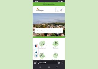 Capture d'écran d'une appli où l'on peut lire "meudon"