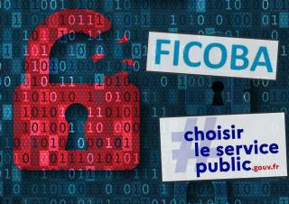 un cadena devérouillé et fico et logo choisir le service public 