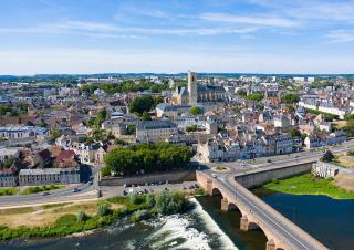 Vue aérienne de Nevers