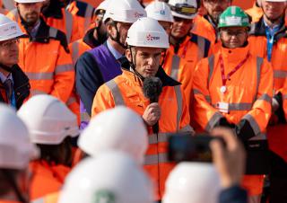 Emmanuel Macron sur le site de la centrale nucléaire de Penly
