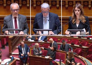 Jean-Jacques Michau, Daniel Grémillet et Maud Bregeon 