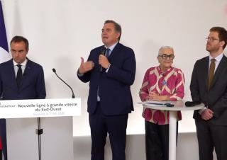 Sébastien Lecornu, Philippe Tabarot, Françoise Gatel et David Amiel  à Toulouse 