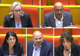Stella Gass, Stéphan Dégeorges,  Kristell Jamme, Thibaut Guigue et Karine Hurel